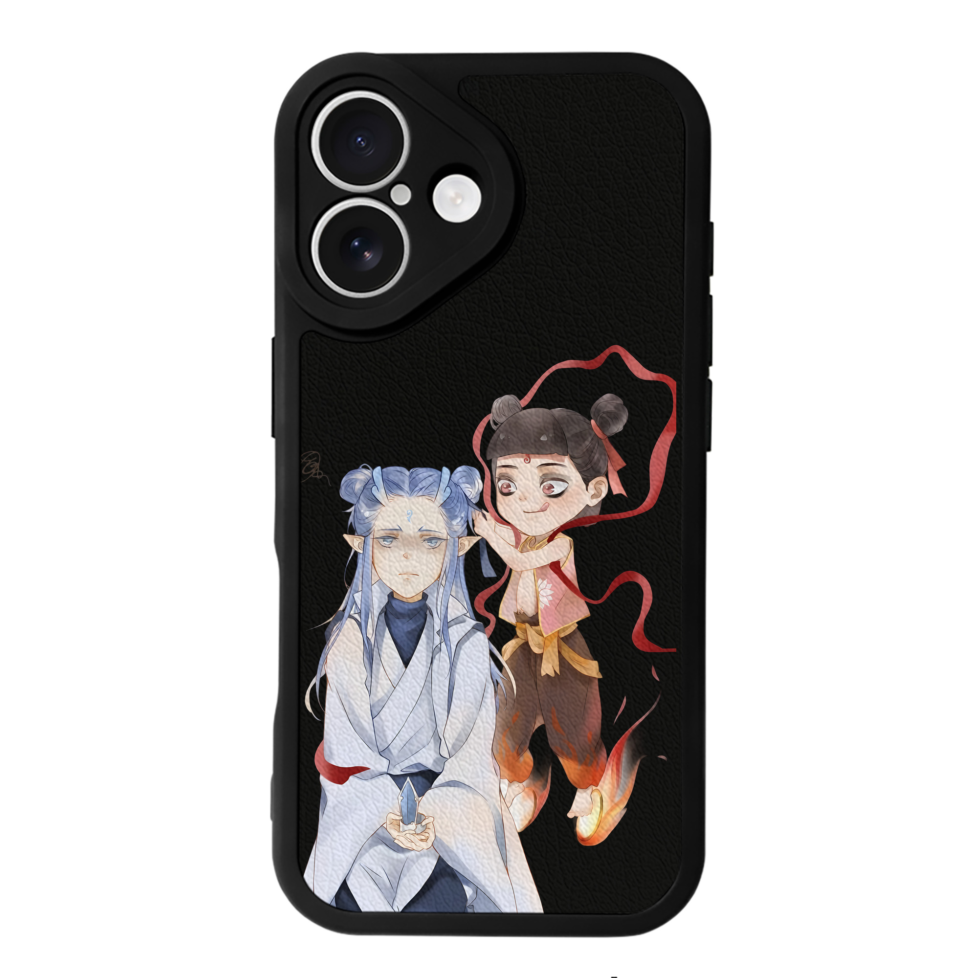 （画像用） Ne Zha 2 ナタ 魔童の大暴れ 【iPhone 16シリーズ対応】シリコンスマホケース（レザー調） 材質：シリコン